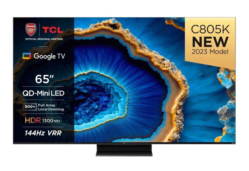 TCL 65 Inch Smart TV - C805K 65" QLED Mini LED 144Hz 4K HDR Premium 1300nits Smart Google TV 65C805K