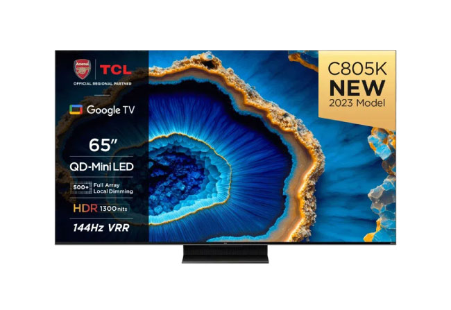 TCL 65 Inch Smart TV - C805K 65" QLED Mini LED 144Hz 4K HDR Premium 1300nits Smart Google TV 65C805K