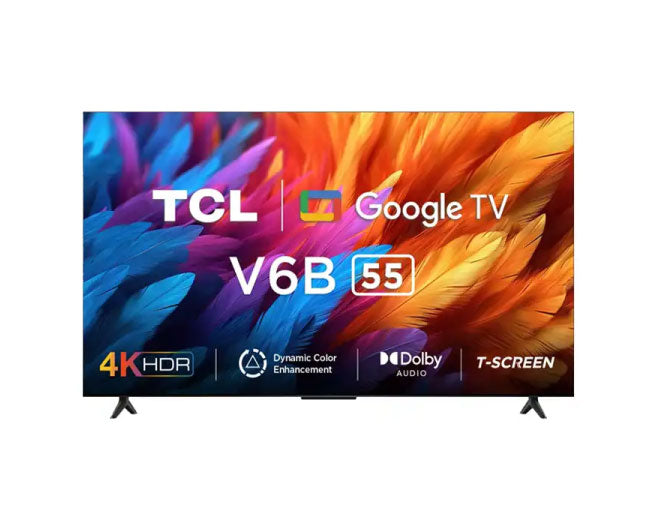 TCL 55 Inch Smart TV - V6B TCL 4K HDR Google TV Edgeless Design 55V6B