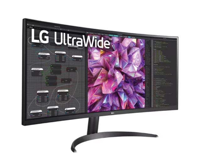 LG 34 Inch Curved UltraWide™ QHD 1440P IPS HDR 10 Monitor with Dual Controller & OnScreen Control 34WQ60C-B