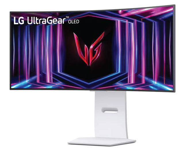 LG 34 Inch UltraGear™ OLED Curved Gaming Monitor WQHD 1440P, 240Hz Refresh Rate 34GS95QE-W