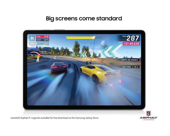 سامسونج جالكسي تاب S9 FE، 10.9 بوصة، 6 جيجابايت/128 جيجابايت، قلم S Pen، رمادي - الإصدار الدولي