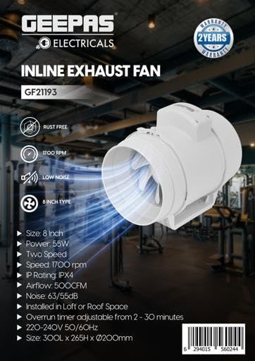 Geepas Inline Exhaust Fan GF21193