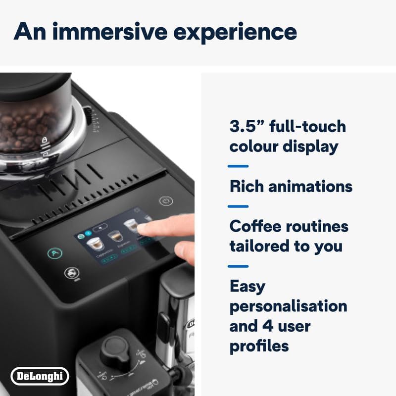De'Longhi Rivelia Smart Bean Switch Automatic Coffee Machine – EXAM440.55.B (Onyx Black)