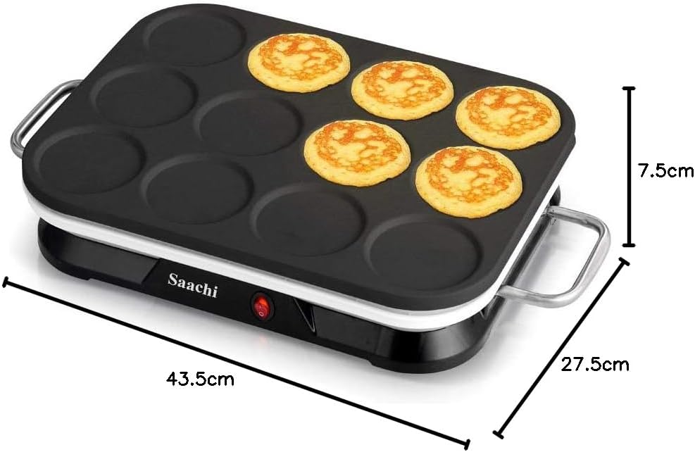 Saachi 12Pcs Mini Crepe & Pancake Maker NL-CM-1860