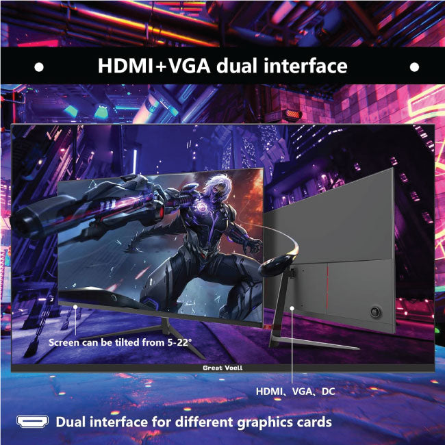 Great Voell 27 Inch Full HD 100Hz 1ms Response Time Gaming Monitor Z270B13