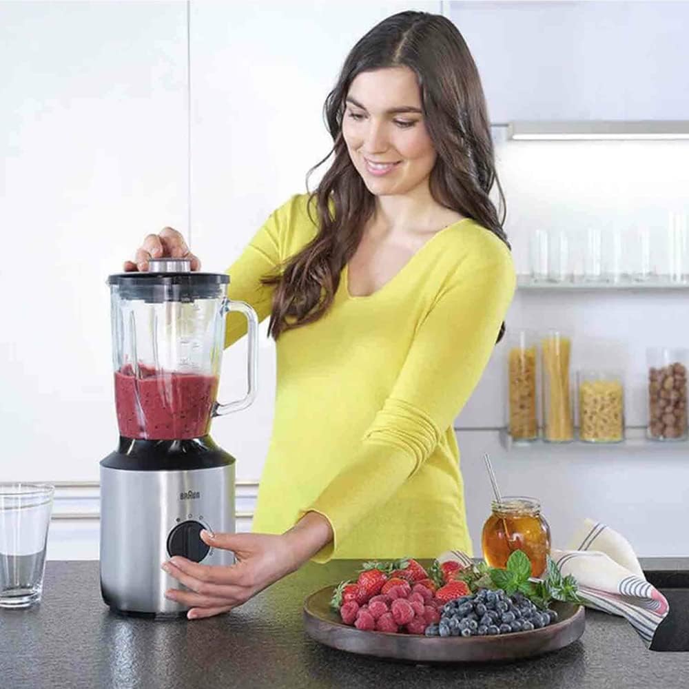 Braun PowerBlend 3 JB3273 Jug Blender, 800W, 1.5L, with Grinder & Chopper Mills