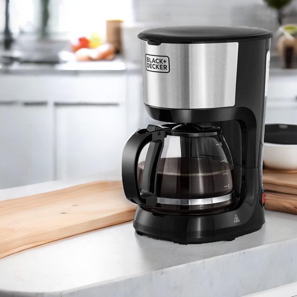 Black+Decker DCM750S-B5 10-Cup Coffee Maker - 750W with Glass Carafe