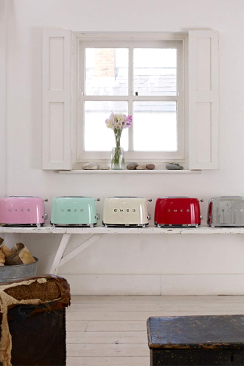 Smeg TSF01CREU 2-Slice Retro Toaster - Cream, 950W