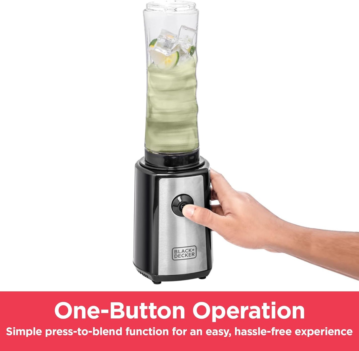 Black+Decker SBX300-B5 Sports Blender & Smoothie Maker, 300W, 6-Piece
