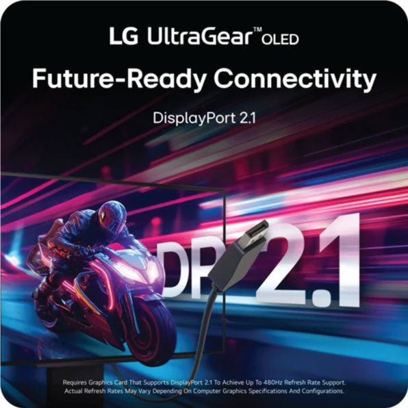 LG 27 Inch UltraGear OLED QHD 1440P 480Hz 0.03ms G-Sync® Compatible DisplayPort 2.1 Gaming Monitor 27GX790A