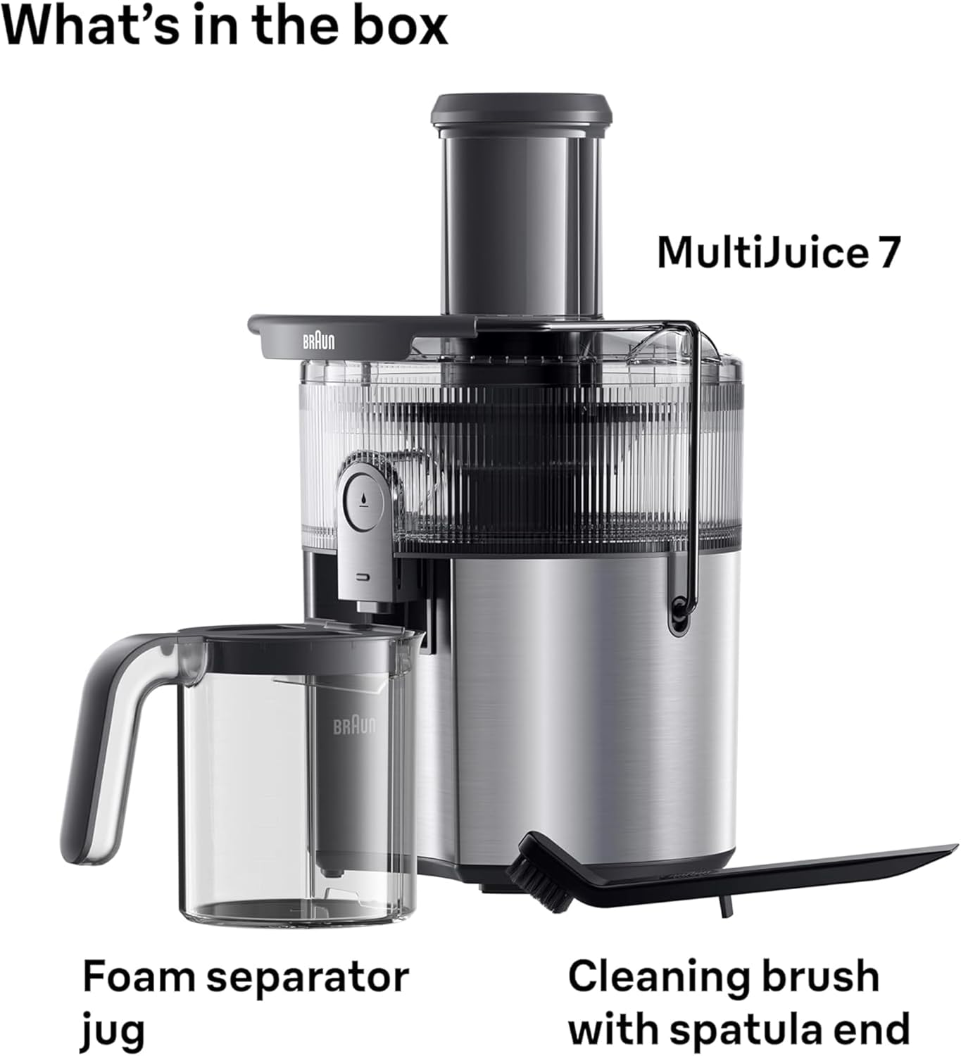 Braun MultiJuice 7 Spin Juicer 1000W - ColdXtract Technology with XL Chute