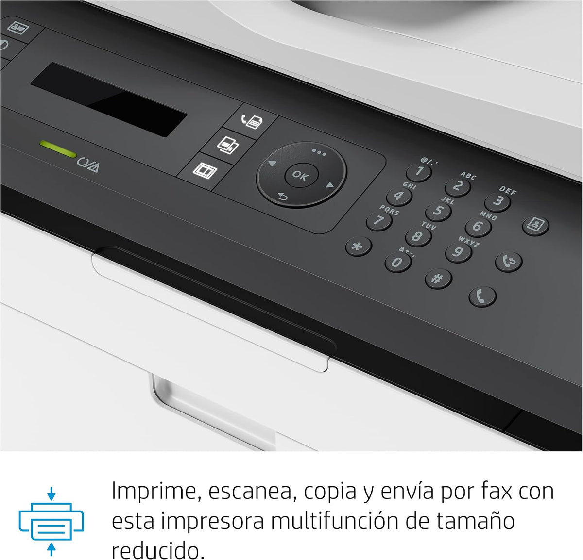 HP Laser MFP 137fnw printer angle view