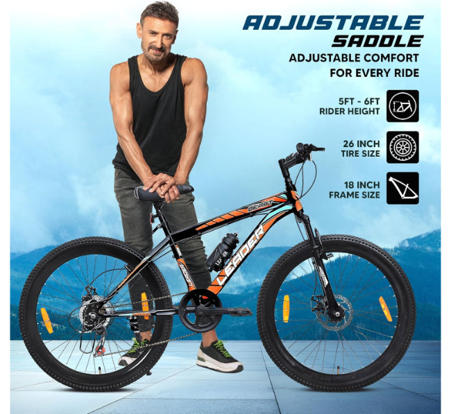 Leader Beast 7 Speed Mountain Bike with Front Suspension & Dual Disc Brake 26T