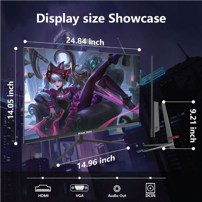 Great Voell 27 Inch Full HD 100Hz 1ms Response Time Gaming Monitor Z270B13