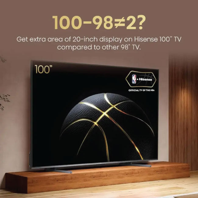 Hisense 100 Inch Class U76 Series QLED 4K Google TV 100U76N