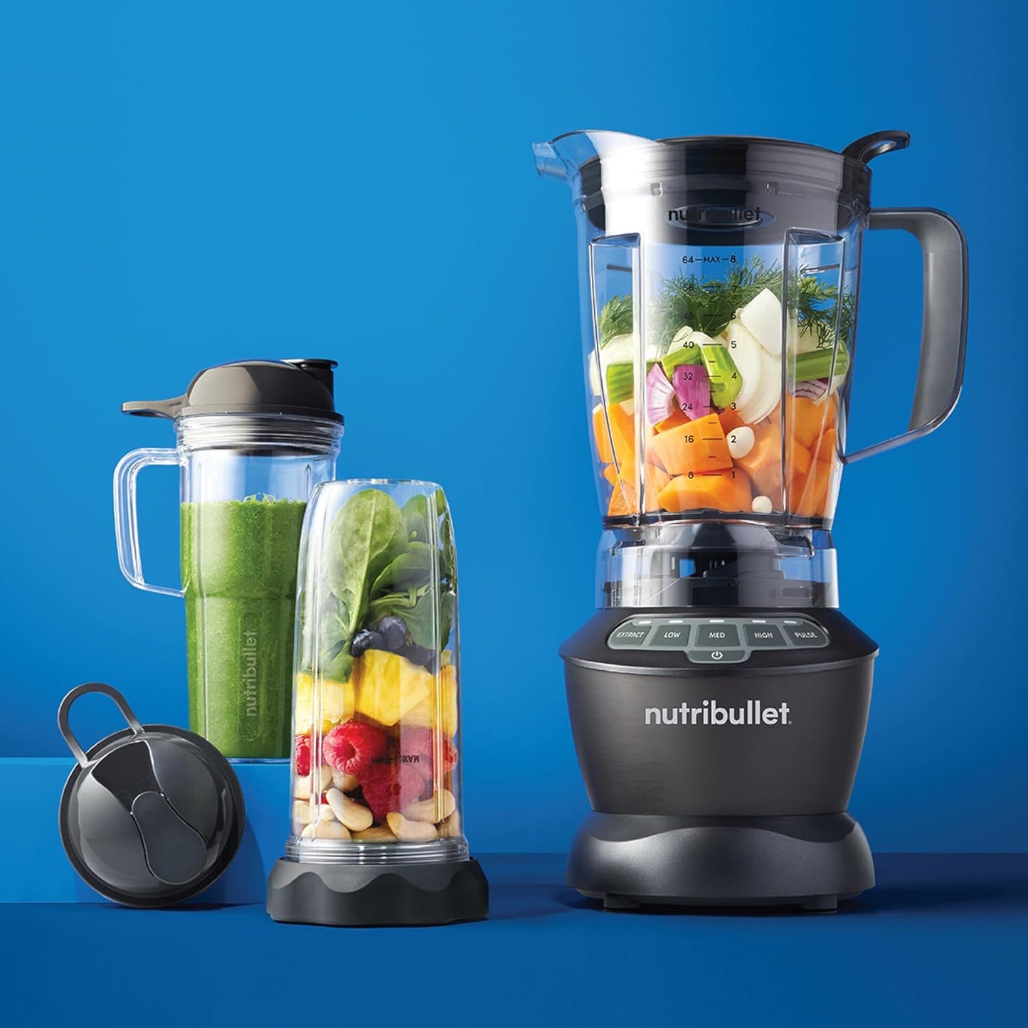 NutriBullet Full Size Blender Combo 1200W - Dark Grey with 9-Piece Set