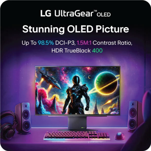 LG 27 Inch UltraGear OLED QHD 1440P 480Hz 0.03ms G-Sync® Compatible DisplayPort 2.1 Gaming Monitor 27GX790A