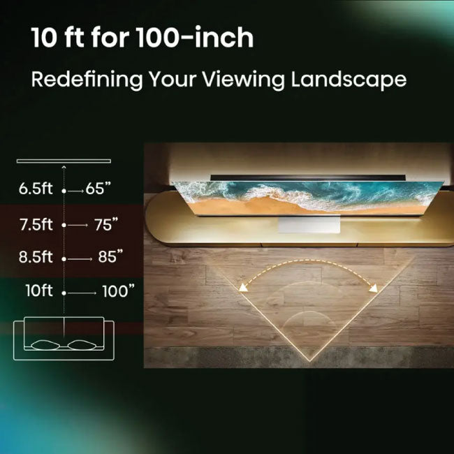 Hisense 100 Inch Class U76 Series QLED 4K Google TV 100U76N