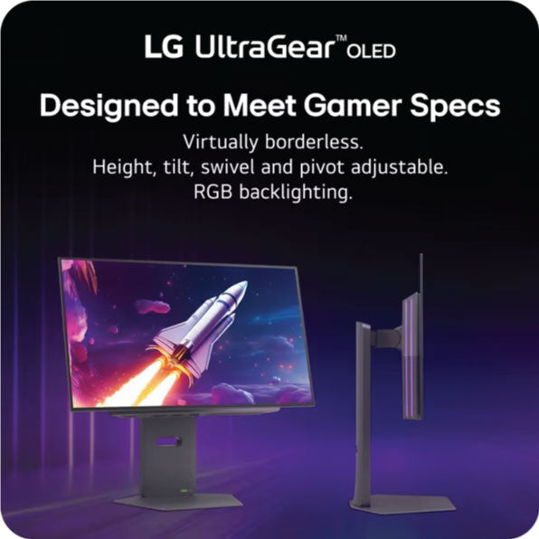 LG 27 Inch UltraGear OLED QHD 1440P 480Hz 0.03ms G-Sync® Compatible DisplayPort 2.1 Gaming Monitor 27GX790A