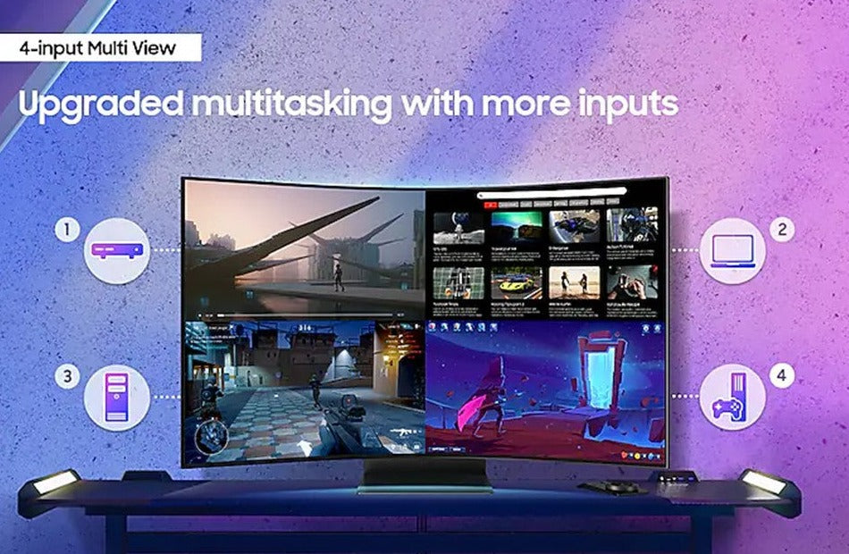 Samsung 55 Inch G97NC Odyssey Ark G9 2nd Gen Ultra HD 4K 165Hz Smart Curved Gaming Monitor