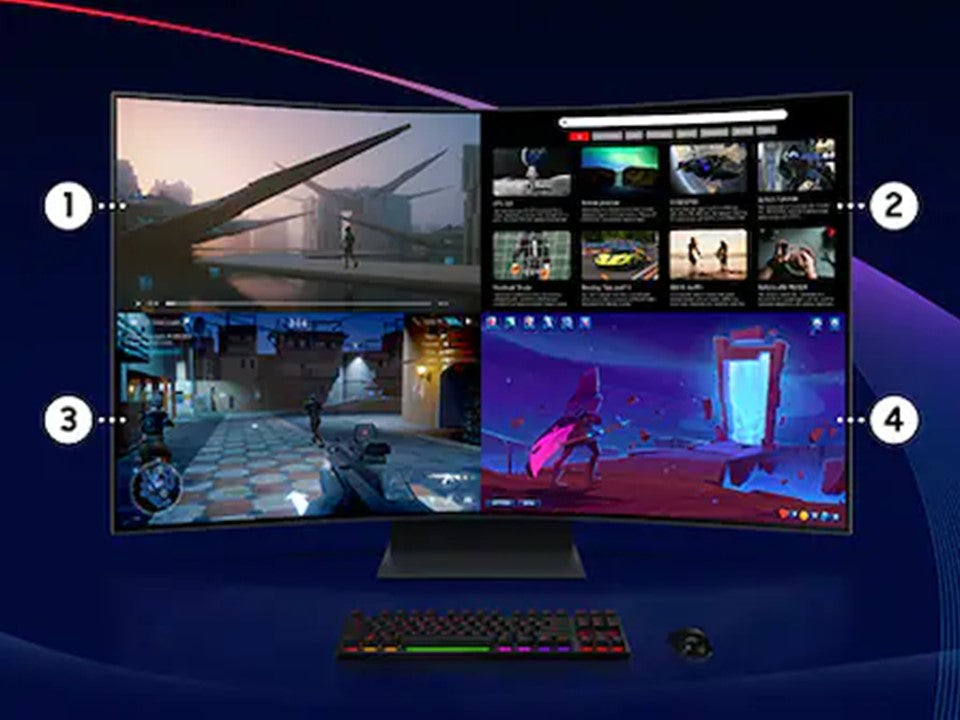 Samsung 55 Inch G97NC Odyssey Ark G9 2nd Gen Ultra HD 4K 165Hz Smart Curved Gaming Monitor