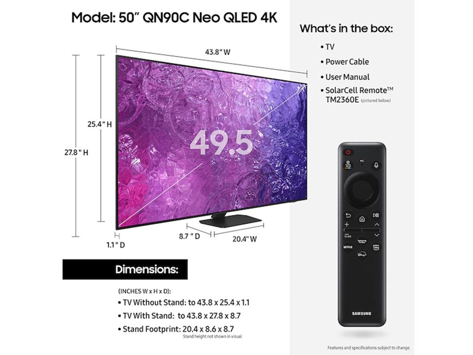 Samsung 50" QN90C Neo QLED 4K HDR Smart TV