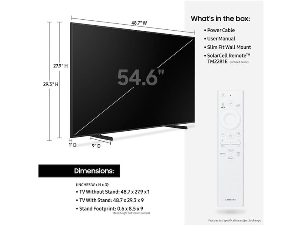 Samsung 55" The Frame LS03B Art Mode QLED 4K HDR Smart TV