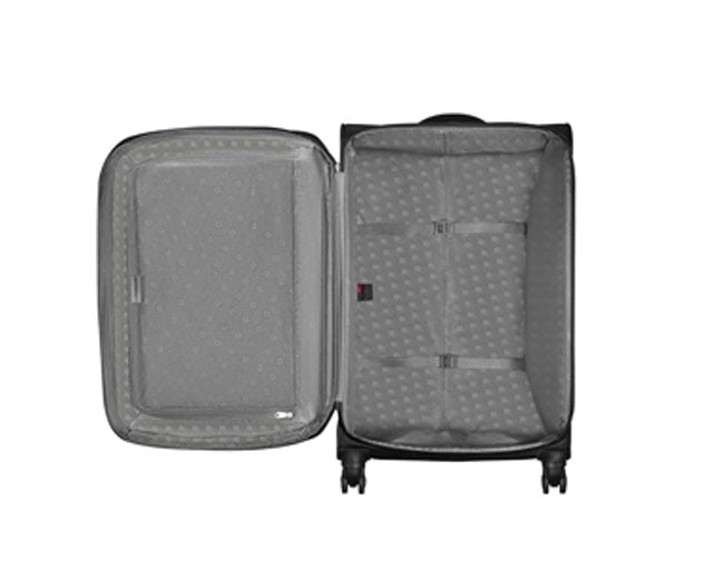 Wenger Vibrave 68cm Softcase Luggage Bag, 4 Double Wheel Expandable Luggage Trolley