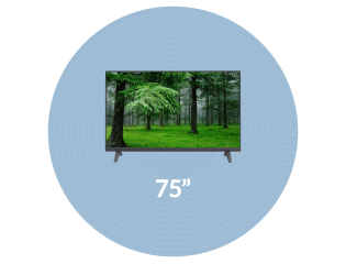 75 Inches Smart TVs
