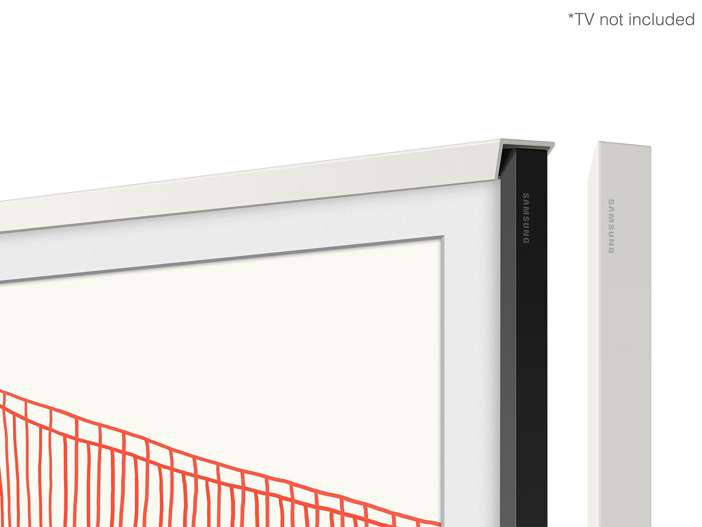 Samsung 55 inch The Frame Customizable Bezel - Beveled White (2021-2022)