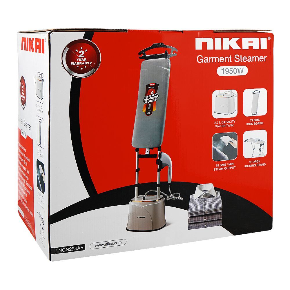 Nikai Garment Steamer water tank and control panel detail