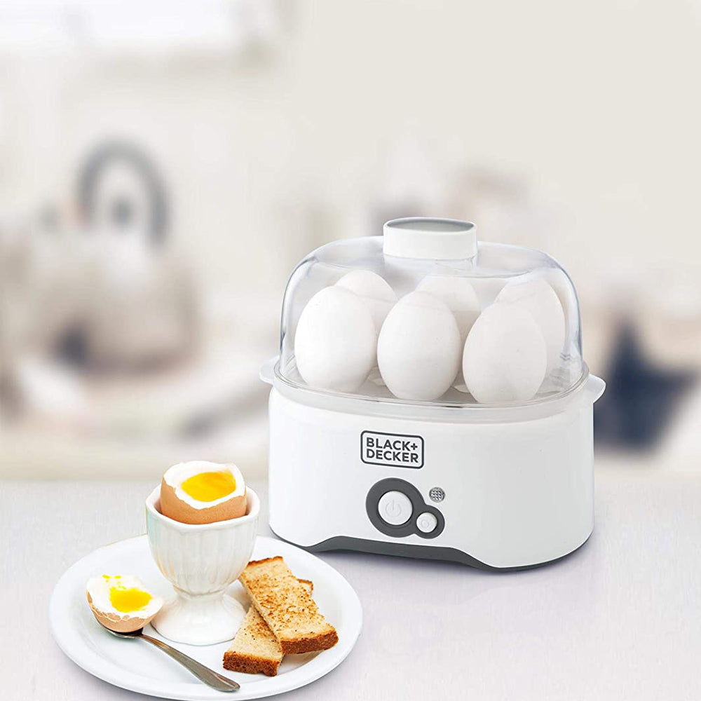 Black+Decker EG200-B5 Egg Cooker, 7-Egg Capacity with Poaching Pans