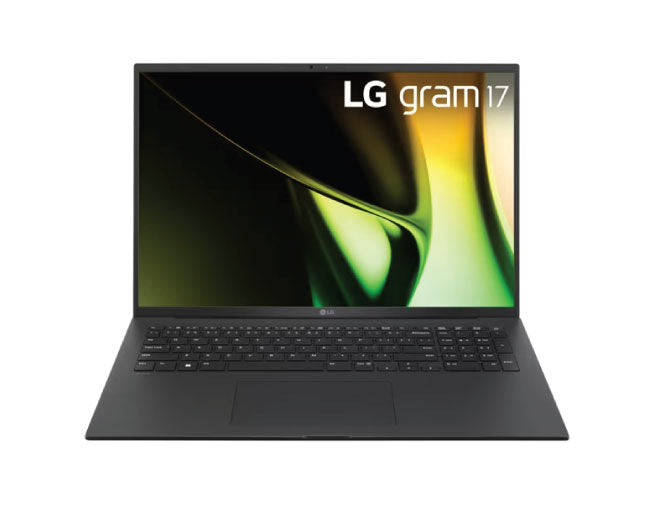 كمبيوتر محمول LG gram رفيع وخفيف الوزن مقاس 17 بوصة، إصدار Intel® Evo™ - معالج Intel® Core™ Ultra 7 مدعم بالذكاء الاصطناعي، ذاكرة وصول عشوائي (RAM) سعة 16 جيجابايت، قرص SSD سعة 1 تيرابايت، أسود 17Z90S-G.AAB6U1