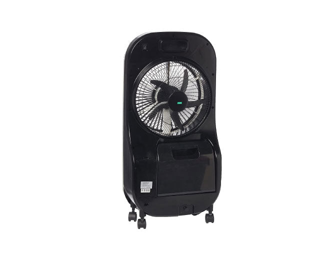 Olsenmark Rechargeable Mist Fan, 3 Speed Remote Settings, 360 Rotary Direction, Rechargeable 12v 6.5Ah Sealed Lead-Acid Battery OMF1762