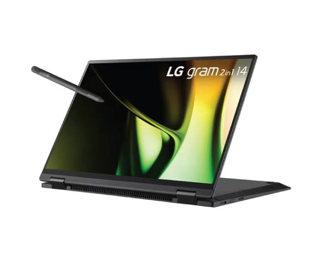 LG gram 14 Inch 2-in-1 Lightweight Laptop, Intel® Evo™ Edition- AI-enabled Intel® Core™ Ultra 7 Processor, 32GB RAM, 2TB (1TB x 2) SSD, Black 14T90S-G.ADB9U1