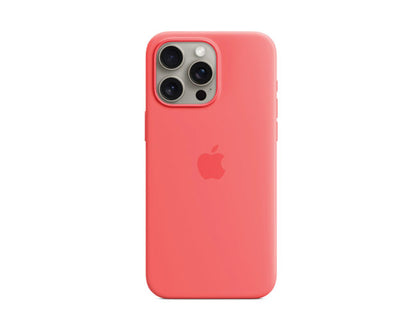 Apple iPhone 15 Pro Max Silicone Case with MagSafe, Guava, MT1V3ZM/A