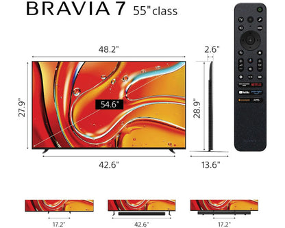 Sony BRAVIA 7 55 Inch Class Mini LED QLED 4K HDR Google TV 55XR70