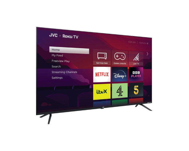 JVC 55 Inch 4K Ultra HD HDR LED Roku Smart TV 55CR530