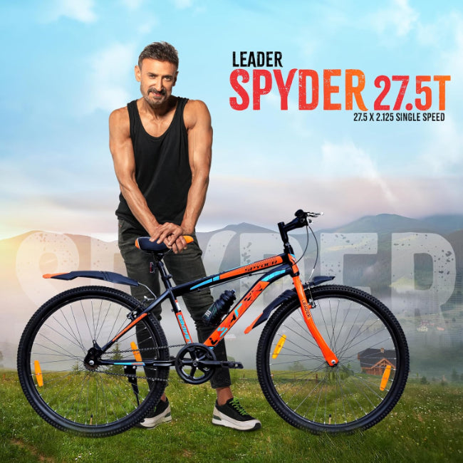 Leader Spyder Mountain Bike, Single Speed, 27.5 Inch Wheel Size for Men 27.5T