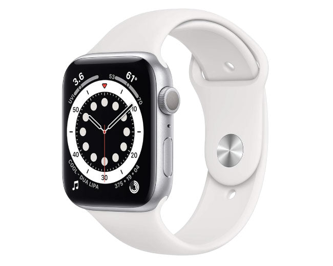 Apple Watch Series 6 GPS 44mm Silver Aluminum Case with White Sport Band