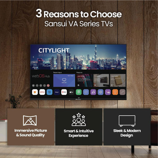 Sansui 32 Inch LED Smart TV with HDR, Dolby Vision S32VAFW