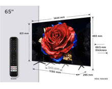 TCL 65 Inch T8C QLED HDR 144Hz 4K Ultra HD Google Smart TV 65T8C