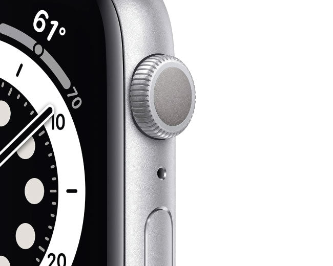 Apple Watch Series 6 GPS 44mm Silver Aluminum Case with White Sport Band