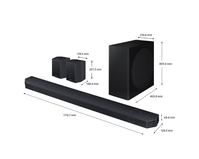 Samsung Q-Series Soundbar 9.1.4ch Sub Woofer & Rear Speaker HW-Q930D