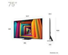 LG 75 Inch LG UHD AI UT91 4K Smart TV 2024 75UT91006LA