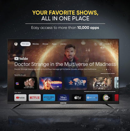 Nikai 55 Inch Smart TV - NPROG55QLED 4K QLED Ultra HD Smart Google TV 2025 Model - Buy Online in UAE