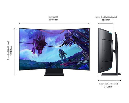 Samsung 55 Inch Monitor - Odyssey S55CG970NU 139.7 cm 55" 4K Ultra HD LED Black