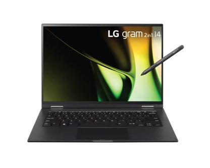 LG gram 14 Inch 2-in-1 Lightweight Laptop, Intel® Evo™ Edition- AI-enabled Intel® Core™ Ultra 7 Processor, 32GB RAM, 2TB (1TB x 2) SSD, Black 14T90S-G.ADB9U1