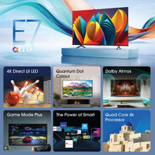 Hisense 75 Inch E7NQ QLED 4K HDR Smart TV 75E7NQTUK